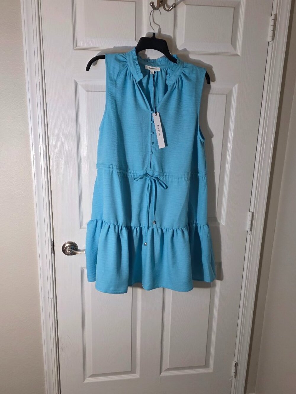 Zoey & Leelo Womens Highlighter Yellow Calvin Klein T Shirt Dress - Size XL